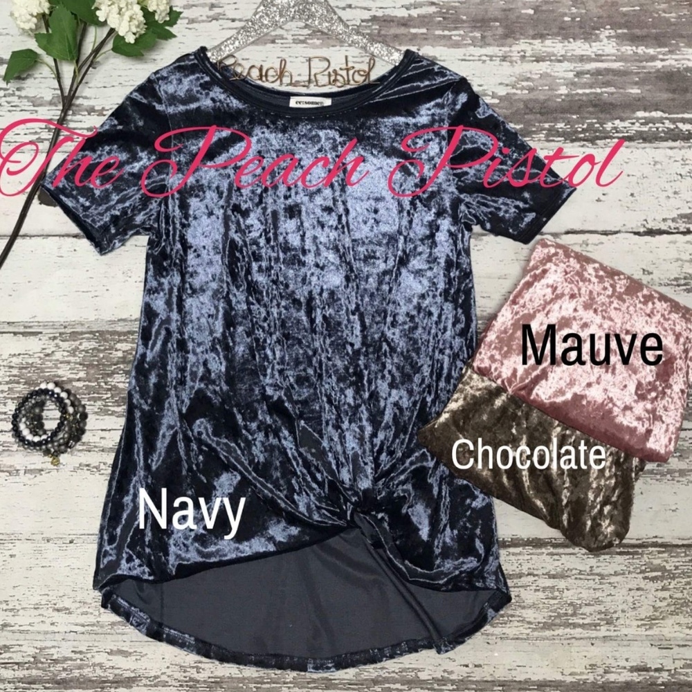 Crushed velvet top
